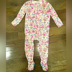 Posh Peanut Footie Ruffled Zippered One Piece 9-12 Months floral